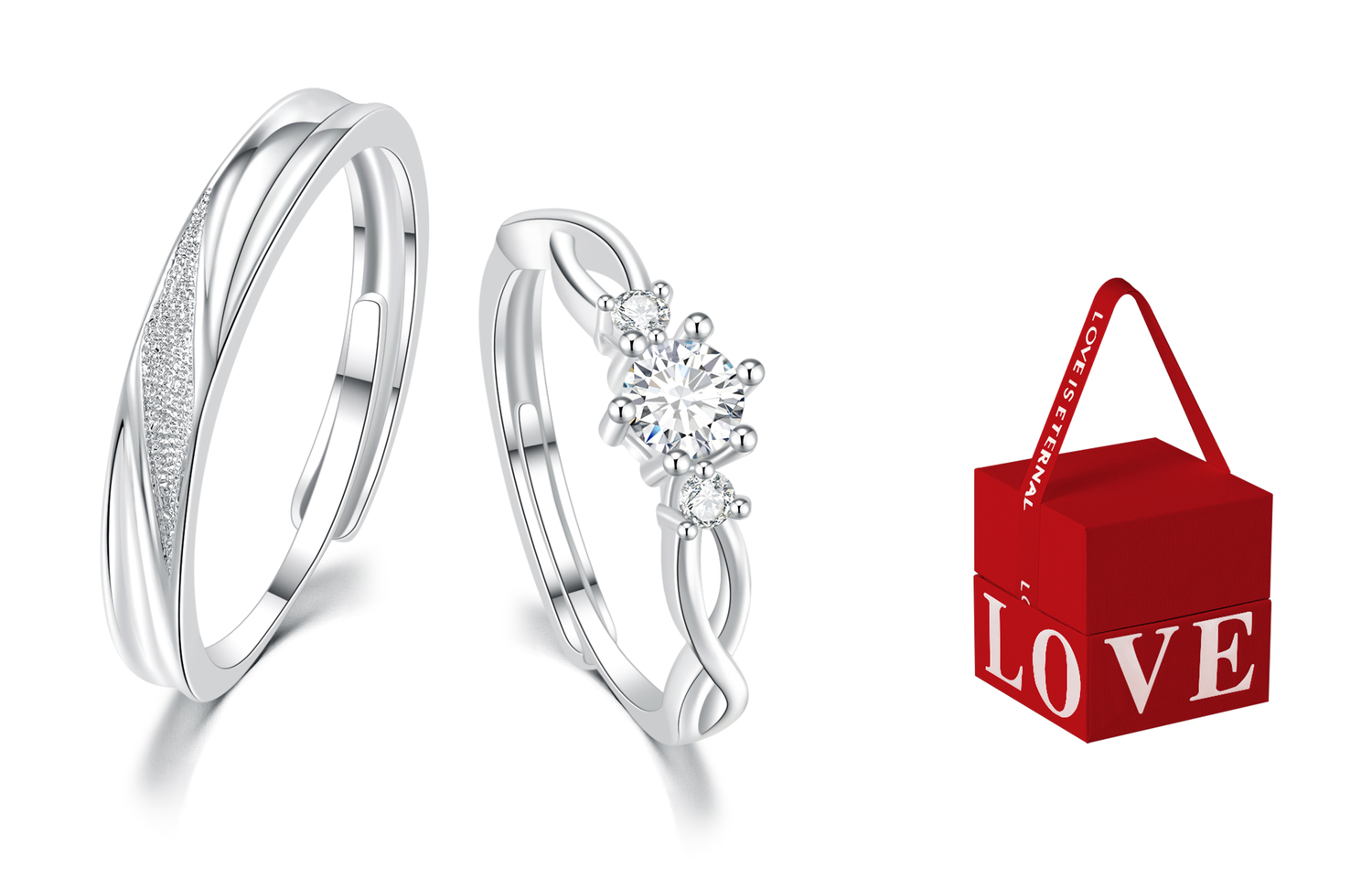 Сверкающее кольцо с кристаллами Unisex TEEX, Silver+Love Box
Сверкающее кольцо с кристаллами Unisex TEEX, Silver+Love Box