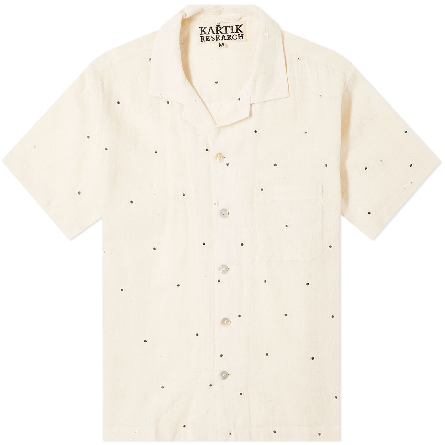 Рубашка с коротким рукавом Kartik Research Mirror Embroidery Vacation Shirt, цвет Ecru & Mirrors
Рубашка с коротким рукавом Kartik Research Mirror Embroidery Vacation Shirt, цвет Ecru & Mirrors