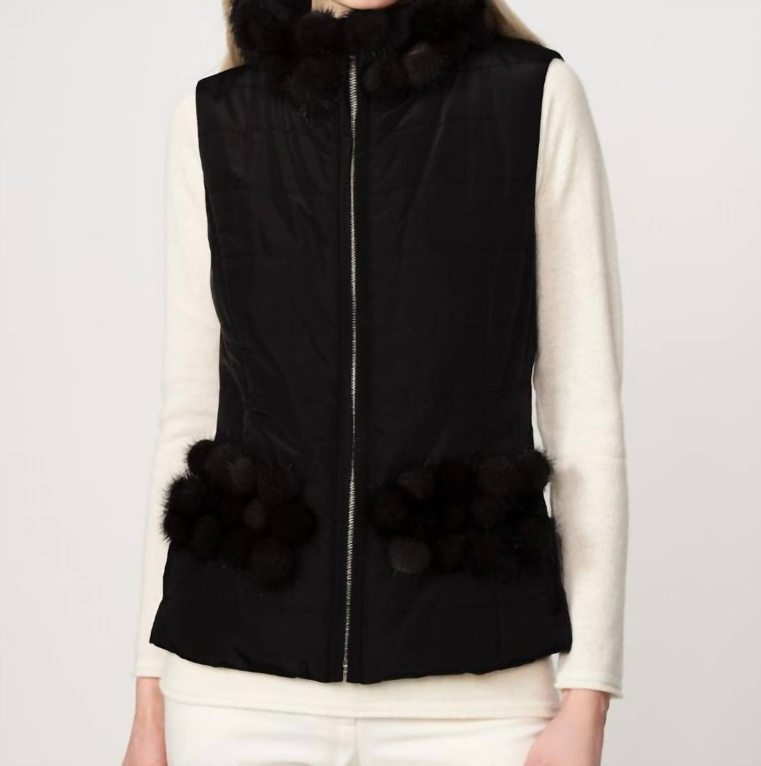 Жилет с воротником из норки черный DiOMi
Жилет с воротником из норки черный DiOMi