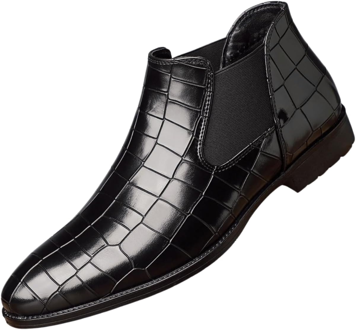 Мужские кожаные ботинки Chelsea Santimon, ботинки-слипоны с узором под крокодила, с эластичными боковыми вставками, черный
Мужские кожаные ботинки Chelsea Santimon, ботинки-слипоны с узором под крокодила, с эластичными боковыми вставками, черный