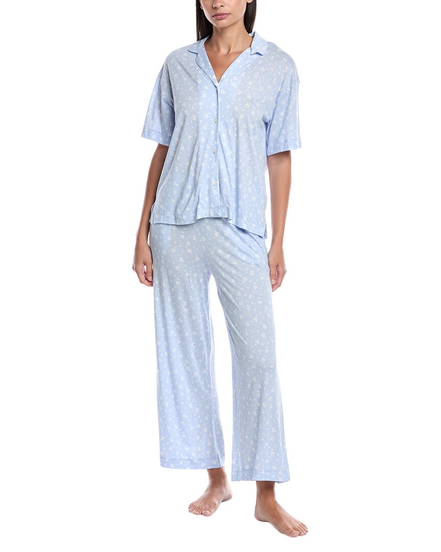DKNY Двухкомпонентный комплект для сна с топом и укороченными брюками, синий
DKNY Двухкомпонентный комплект для сна с топом и укороченными брюками, синий