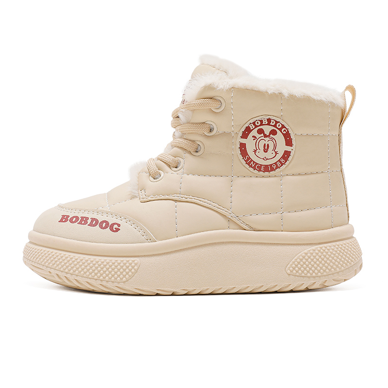 Нескользящие термосапоги детские из хлопка BOBDOG, бежевый
Нескользящие термосапоги детские из хлопка BOBDOG, бежевый