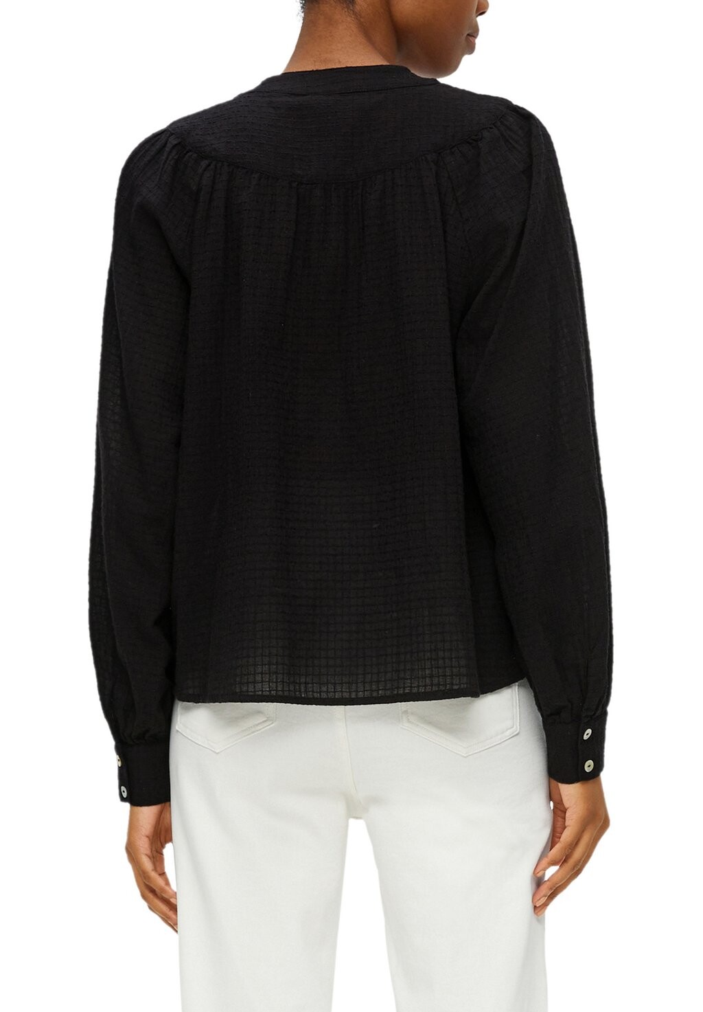 Блуза MIT DOBBY-STRUKTUR QS, черный
Блуза MIT DOBBY-STRUKTUR QS, черный