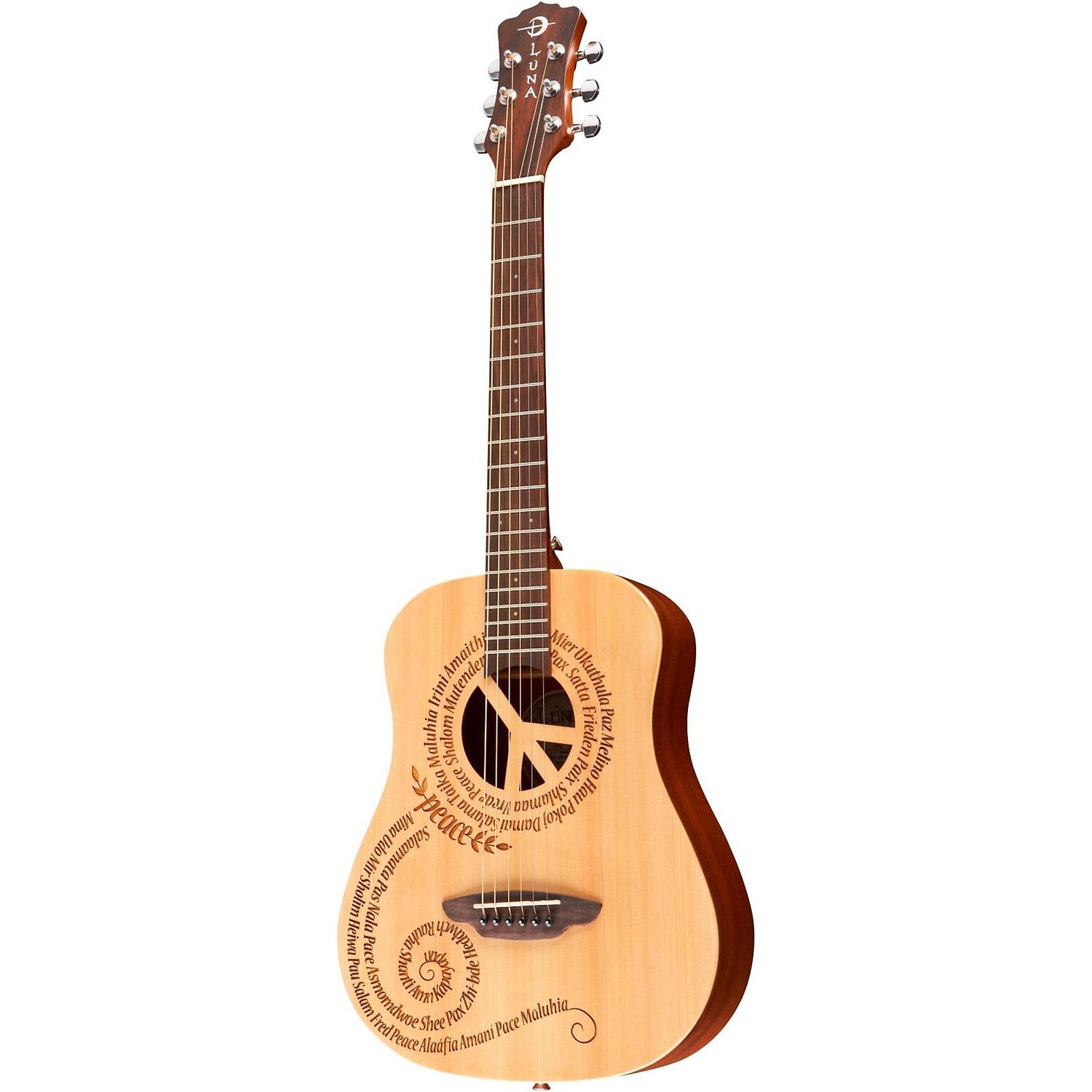 Luna Guitars Safari, размер 3/4, дорожная гитара, дизайн Peace, красное дерево, сатиновая отделка
Luna Guitars Safari, размер 3/4, дорожная гитара, дизайн Peace, красное дерево, сатиновая отделка