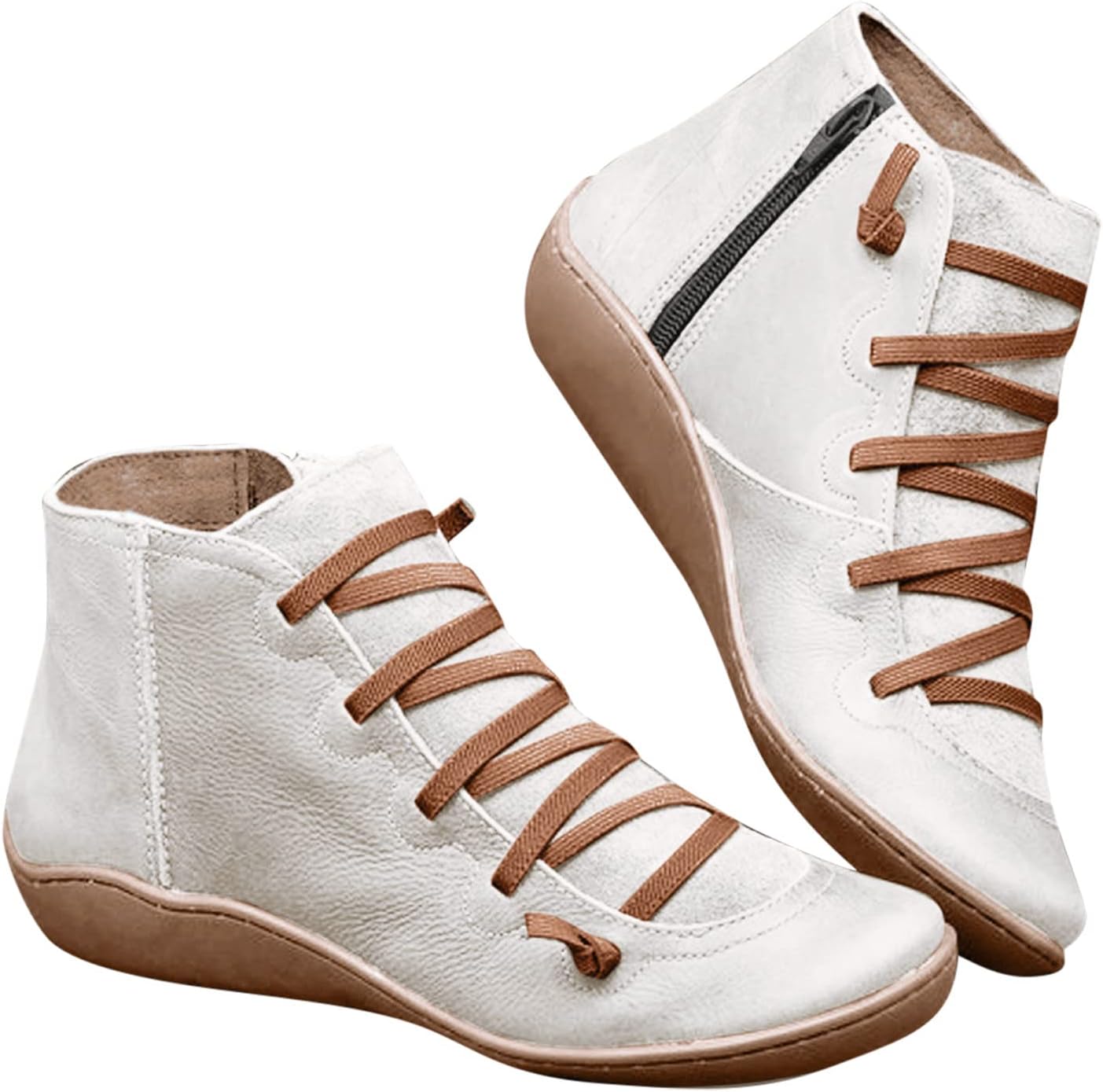 Женские ботильоны без каблука 2024 года с поддержкой свода стопы, модные ботинки на шнуровке с боковой молнией Generic, белый
Женские ботильоны без каблука 2024 года с поддержкой свода стопы, модные ботинки на шнуровке с боковой молнией Generic, белый