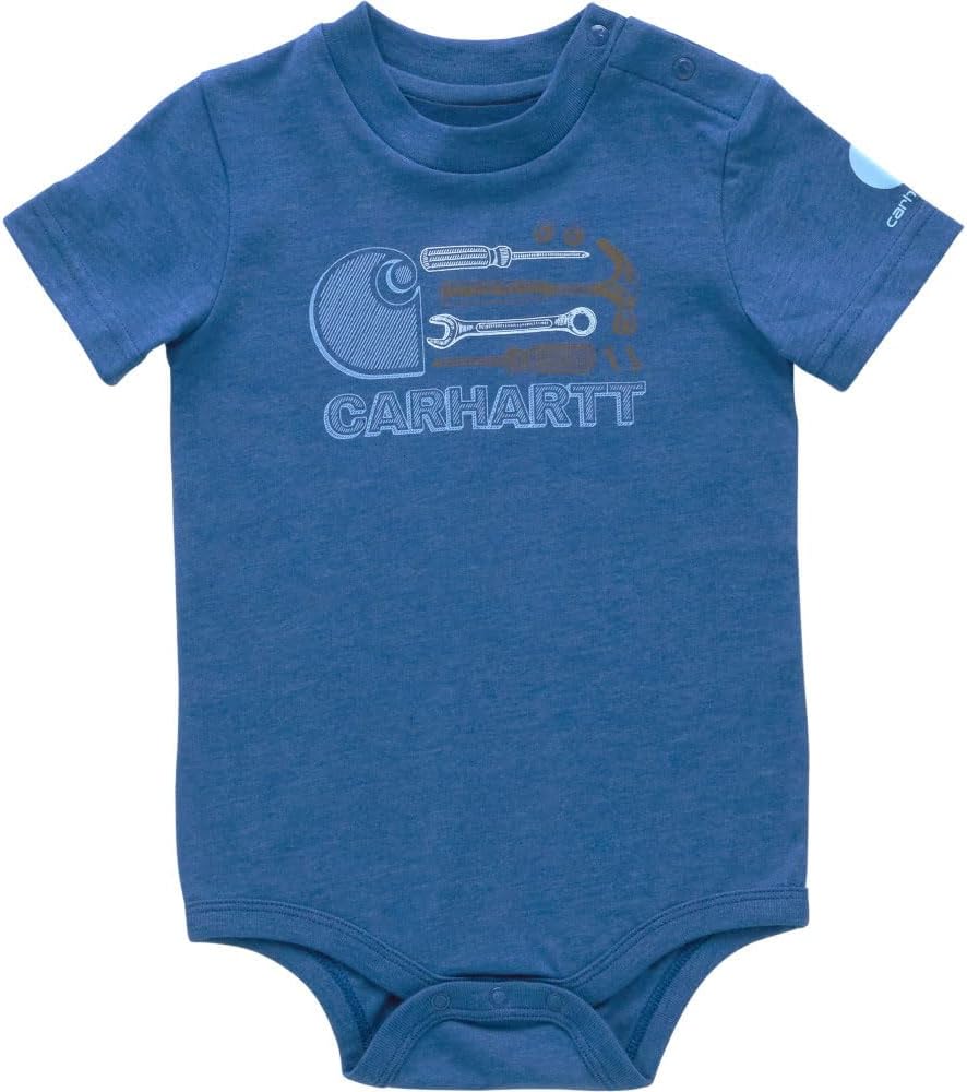 Carhartt Kid's CA6647 боди с коротким рукавом Tools - для мальчиков, Limoges Heather
Carhartt Kid's CA6647 боди с коротким рукавом Tools - для мальчиков, Limoges Heather