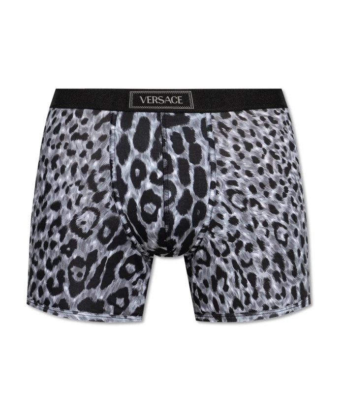 Боксерские шорты с животным принтом Versace, серый
Боксерские шорты с животным принтом Versace, серый