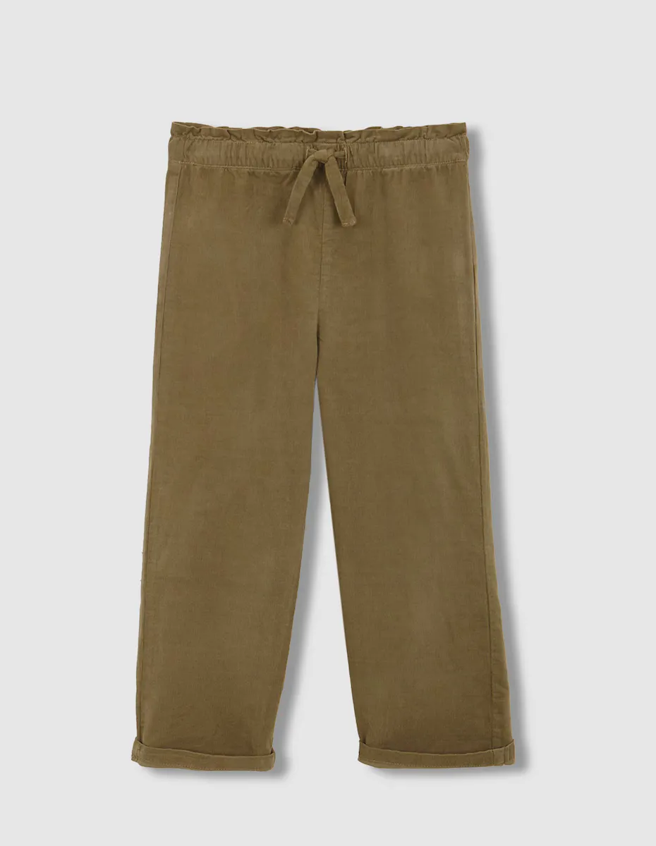 Брюки из микровельвета для девочек с эластичным поясом и бантом Gocco, цвет Piedra
Брюки из микровельвета для девочек с эластичным поясом и бантом Gocco, цвет Piedra