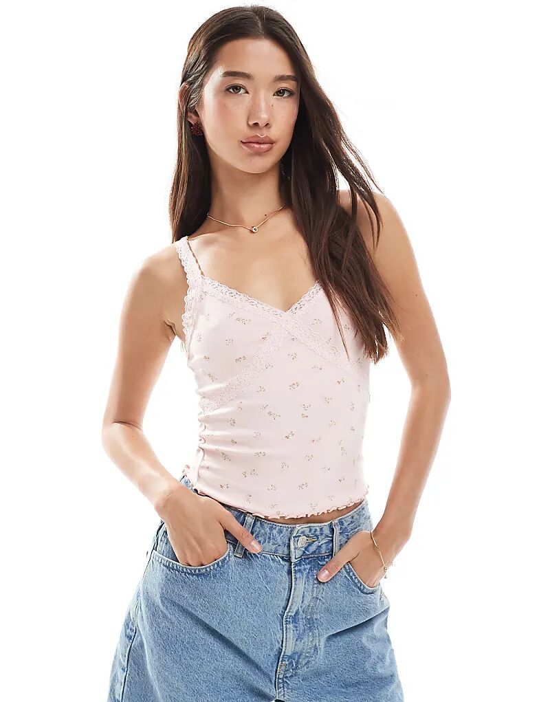 Верхняя жилетка New Look с кружевной отделкой и розовым цветочным принтом
Верхняя жилетка New Look с кружевной отделкой и розовым цветочным принтом