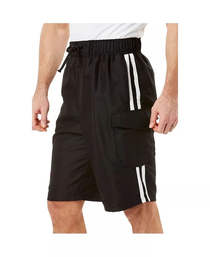 Мужские шорты для плавания с двойной полоской для больших и высоких KingSize, черный
Мужские шорты для плавания с двойной полоской для больших и высоких KingSize, черный