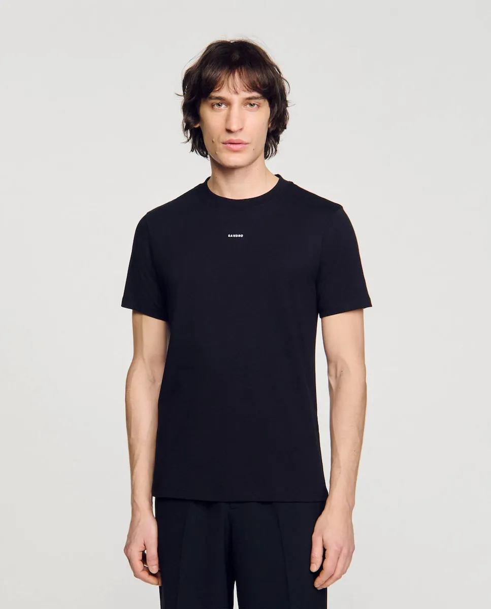 Футболка мужская с короткими рукавами и круглым вырезом Sandro, черный
Футболка мужская с короткими рукавами и круглым вырезом Sandro, черный