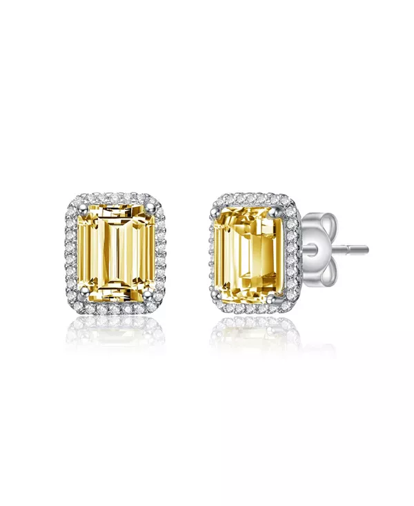 Серьги-Гвоздики из стерлингового серебра с покрытием из белого золота и желтыми кубическими цирконами в форме квадратного ореола Genevive, yellow
Серьги-Гвоздики из стерлингового серебра с покрытием из белого золота и желтыми кубическими цирконами в форме квадратного ореола Genevive, yellow