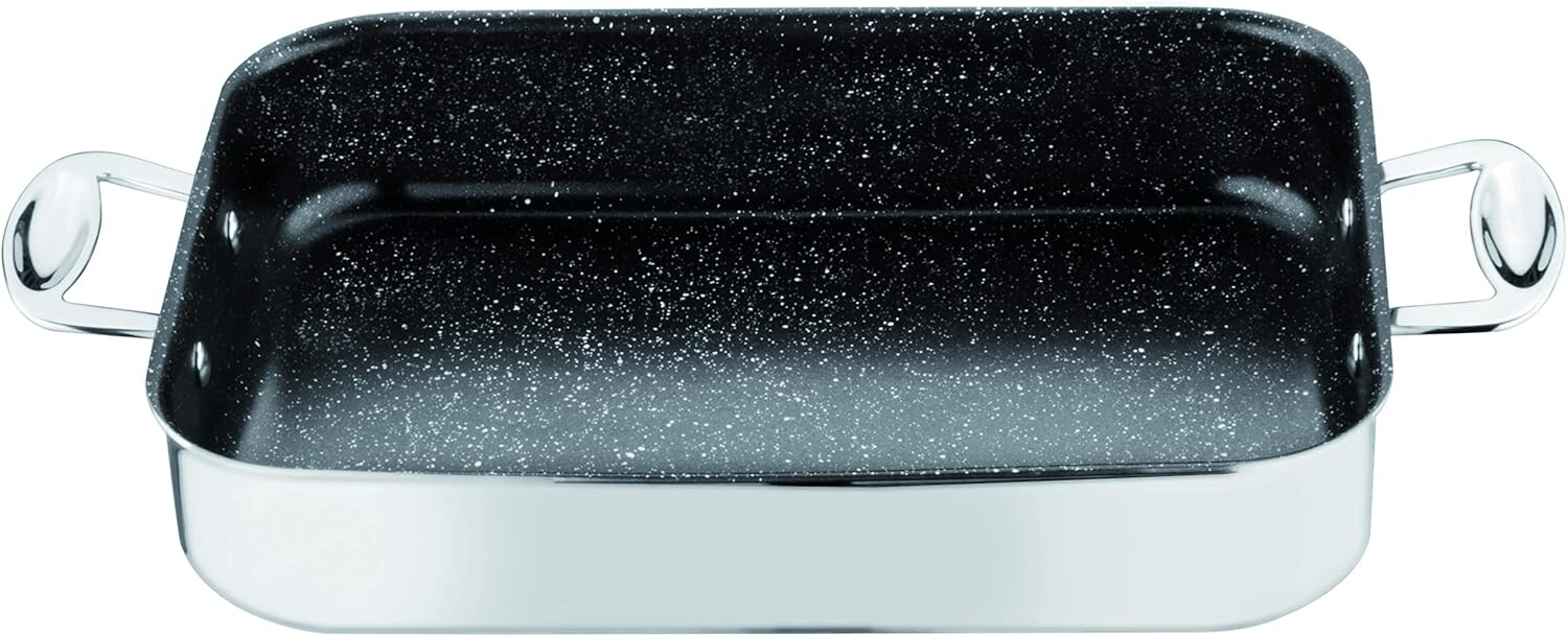 Mepra Glamour Stone 302190 Сковорода для запекания - 35 x 25 см, посуда из нержавеющей стали, кухонные принадлежности можно мыть в посудомоечной машине, Stainless Steel
Mepra Glamour Stone 302190 Сковорода для запекания - 35 x 25 см, посуда из нержавеющей стали, кухонные принадлежности можно мыть в посудомоечной машине, Stainless Steel