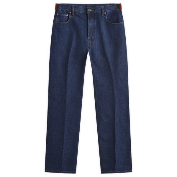 Зауженные джинсы с тесьмой Gucci, индиго
Зауженные джинсы с тесьмой Gucci, индиго