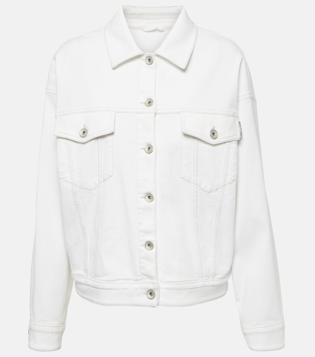 Джинсовая куртка из смесового хлопка Brunello Cucinelli, белый
Джинсовая куртка из смесового хлопка Brunello Cucinelli, белый
