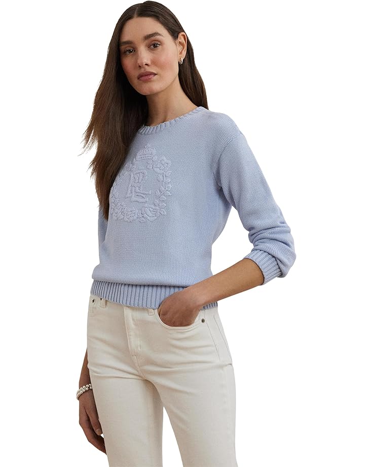 Свитер Lauren Ralph Lauren Floral-logo Combed Cotton Sweater, цвет Cornflower Blue
Свитер Lauren Ralph Lauren Floral-logo Combed Cotton Sweater, цвет Cornflower Blue