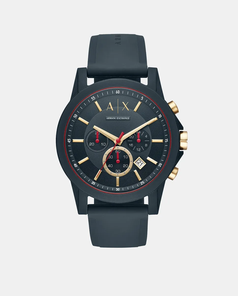 Armani Exchange Outerbanks AX1335 Хронограф Синие силиконовые мужские часы, синий
Armani Exchange Outerbanks AX1335 Хронограф Синие силиконовые мужские часы, синий