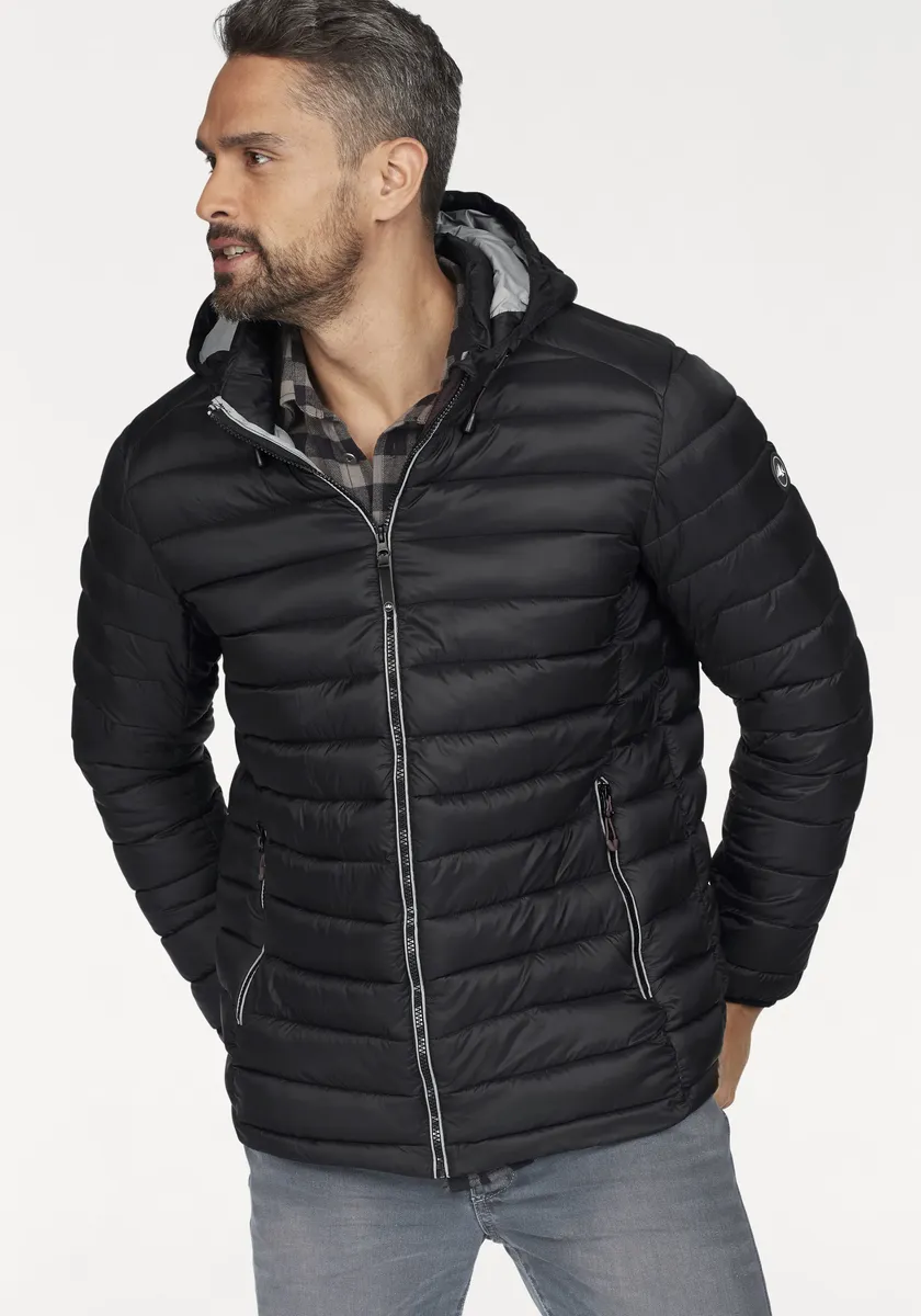 Стеганая куртка Polarino, с капюшоном, дышащая, ветрозащитная, водоотталкивающая, черный
Стеганая куртка Polarino, с капюшоном, дышащая, ветрозащитная, водоотталкивающая, черный