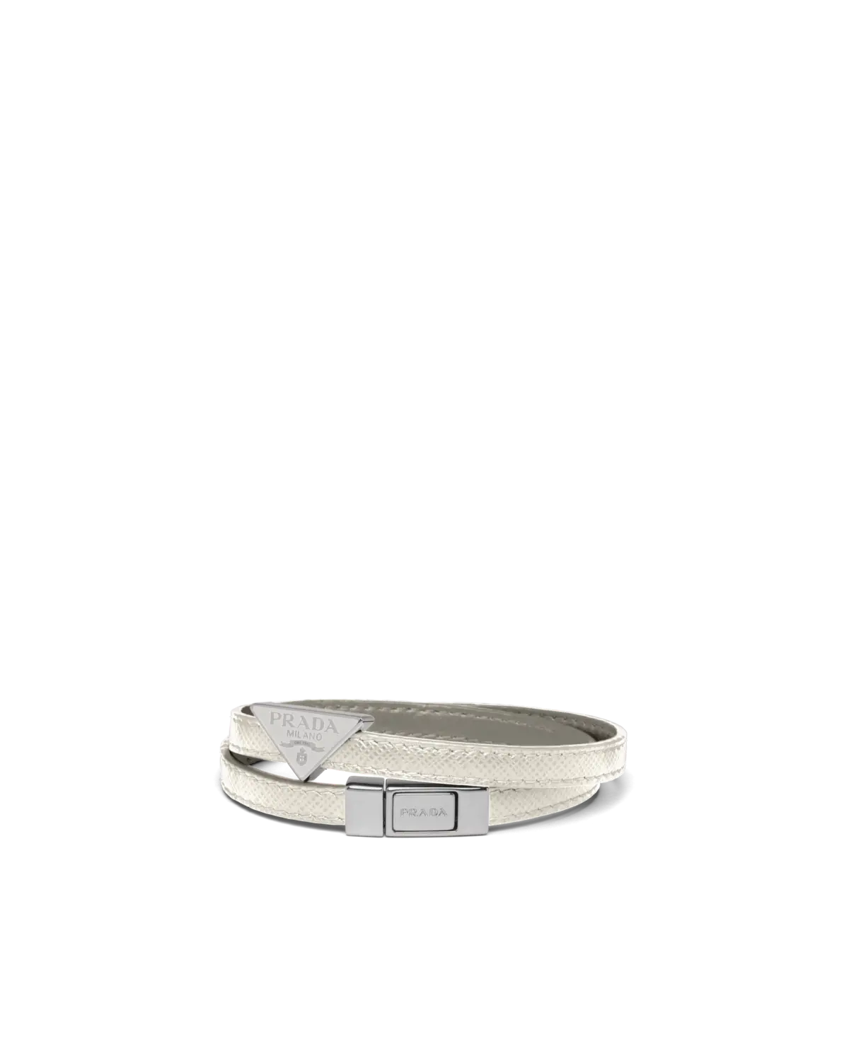 Браслет из сафьяновой кожи Prada, белый
Браслет из сафьяновой кожи Prada, белый