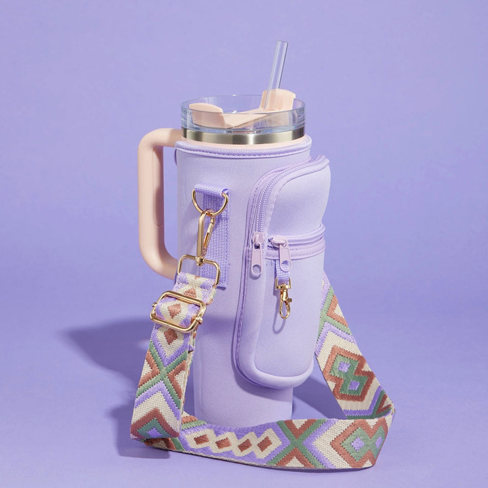 Сумка-переноска для стаканов с ацтекским принтом на ремне через плечо FASHNZFAB, лавандовый
Сумка-переноска для стаканов с ацтекским принтом на ремне через плечо FASHNZFAB, лавандовый