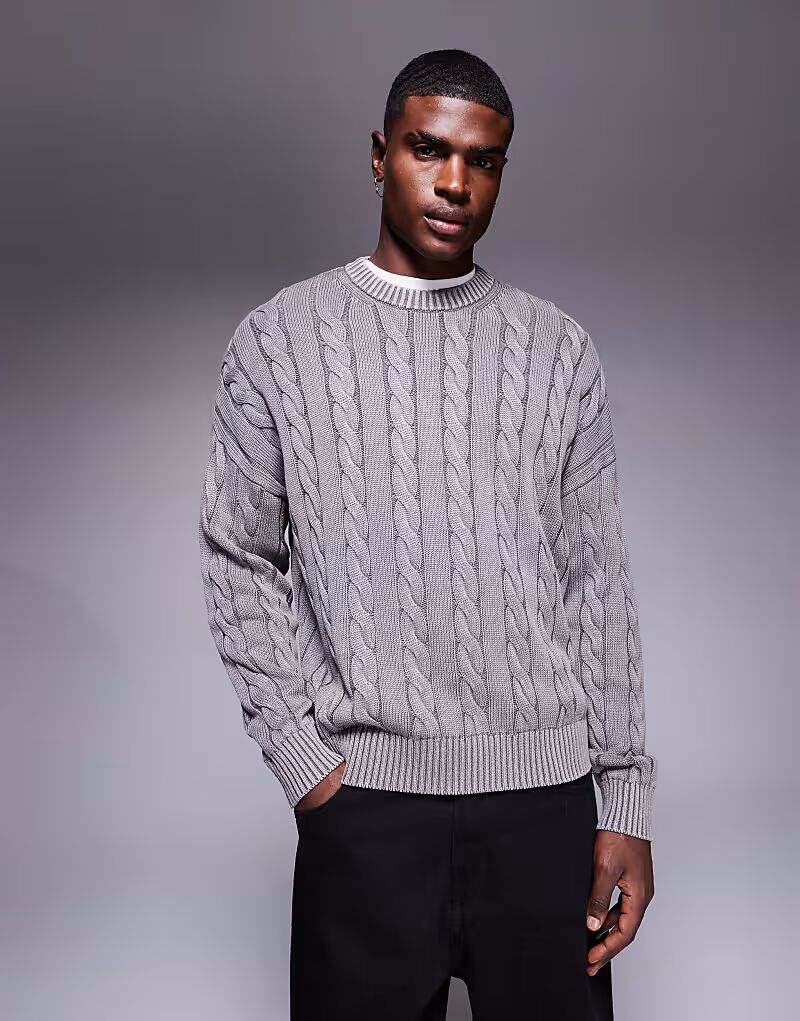 Свободный джемпер с косами серого цвета Asos Design
Свободный джемпер с косами серого цвета Asos Design