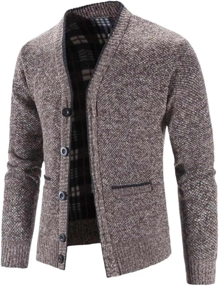 Мужской кардиган V-образного выреза утепленный
Мужской кардиган V-образного выреза утепленный