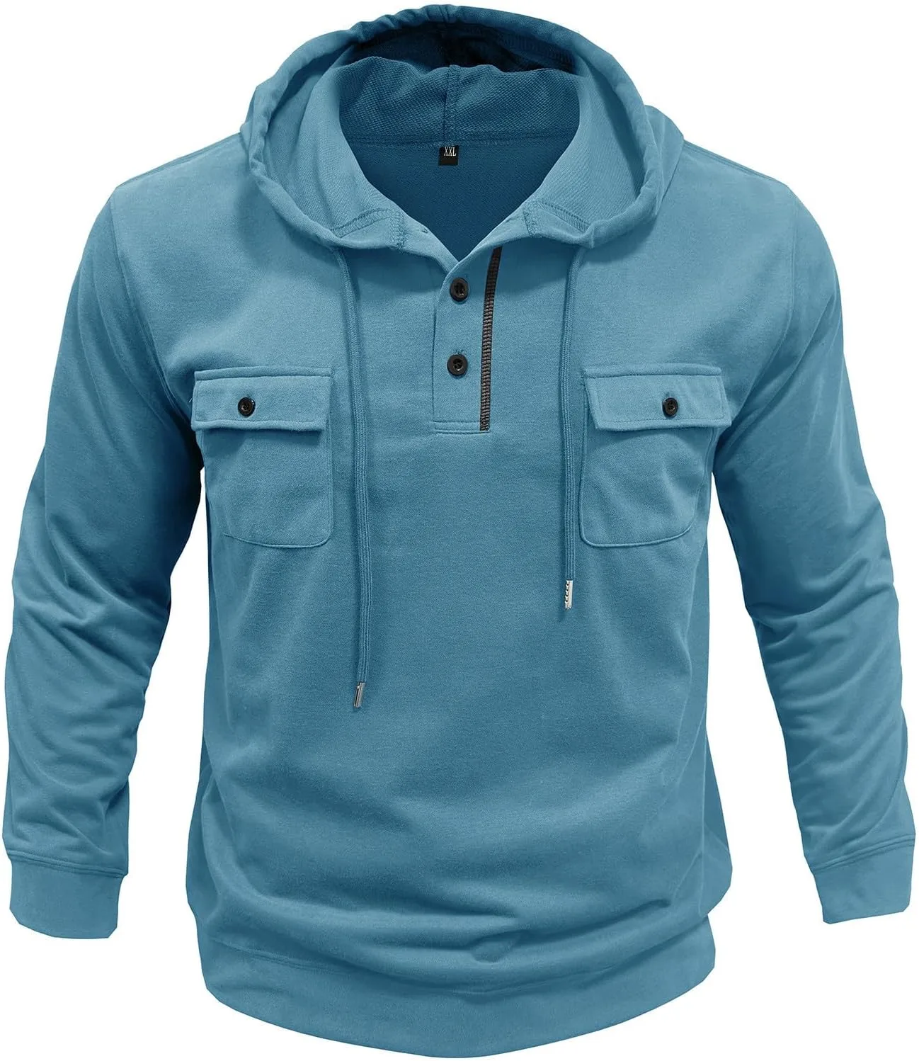 Мужская толстовка с капюшоном на пуговицах, легкая, с карманами
Мужская толстовка с капюшоном на пуговицах, легкая, с карманами