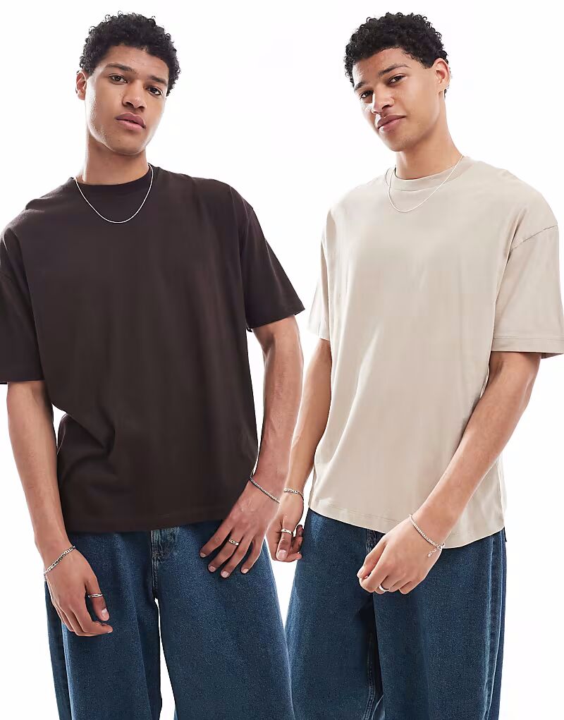 Комплект из 2 футболок оверсайз ASOS DESIGN Essential коричневого и песочного цветов
Комплект из 2 футболок оверсайз ASOS DESIGN Essential коричневого и песочного цветов