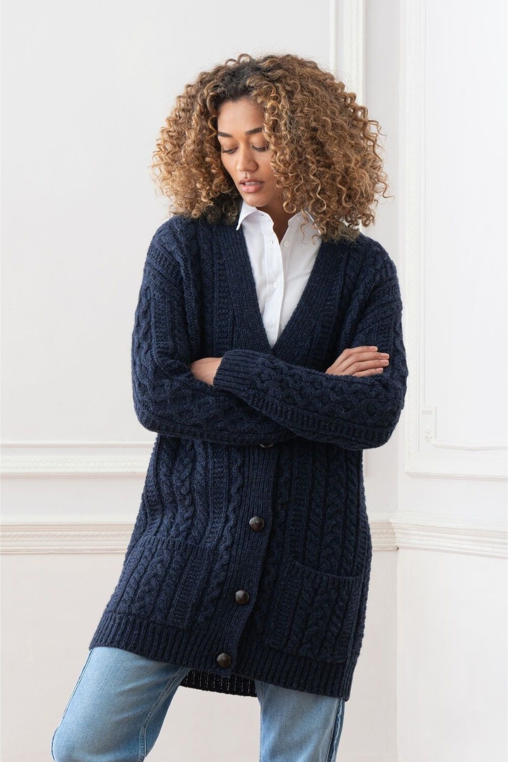 Кардиган бойфренда Celtic & Co с косами Celtic & Co., синий
Кардиган бойфренда Celtic & Co с косами Celtic & Co., синий