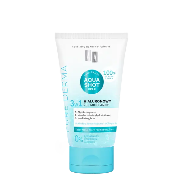 Гиалуроновый мицеллярный гель 3в1 для умывания лица, 150 мл Aa Pure derma
Гиалуроновый мицеллярный гель 3в1 для умывания лица, 150 мл Aa Pure derma