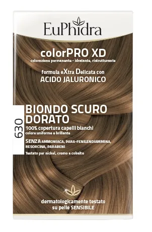 EuPhidra Colorpro XD 630 Темно-русый золотистый гель-окрашиватель для волос
EuPhidra Colorpro XD 630 Темно-русый золотистый гель-окрашиватель для волос