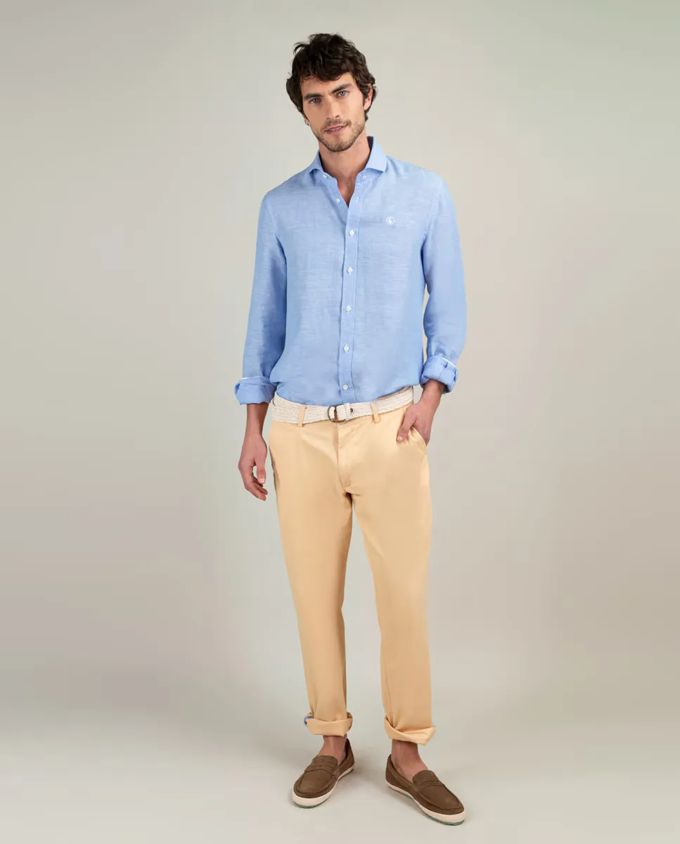 Мужская рубашка из льняного шамбрэ El Ganso, синий
Мужская рубашка из льняного шамбрэ El Ganso, синий