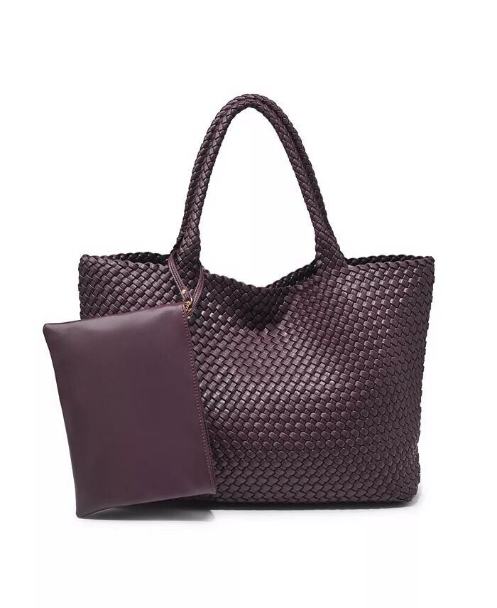 Плетеная сумка-тоут Solana Moda Luxe, коричневый
Плетеная сумка-тоут Solana Moda Luxe, коричневый