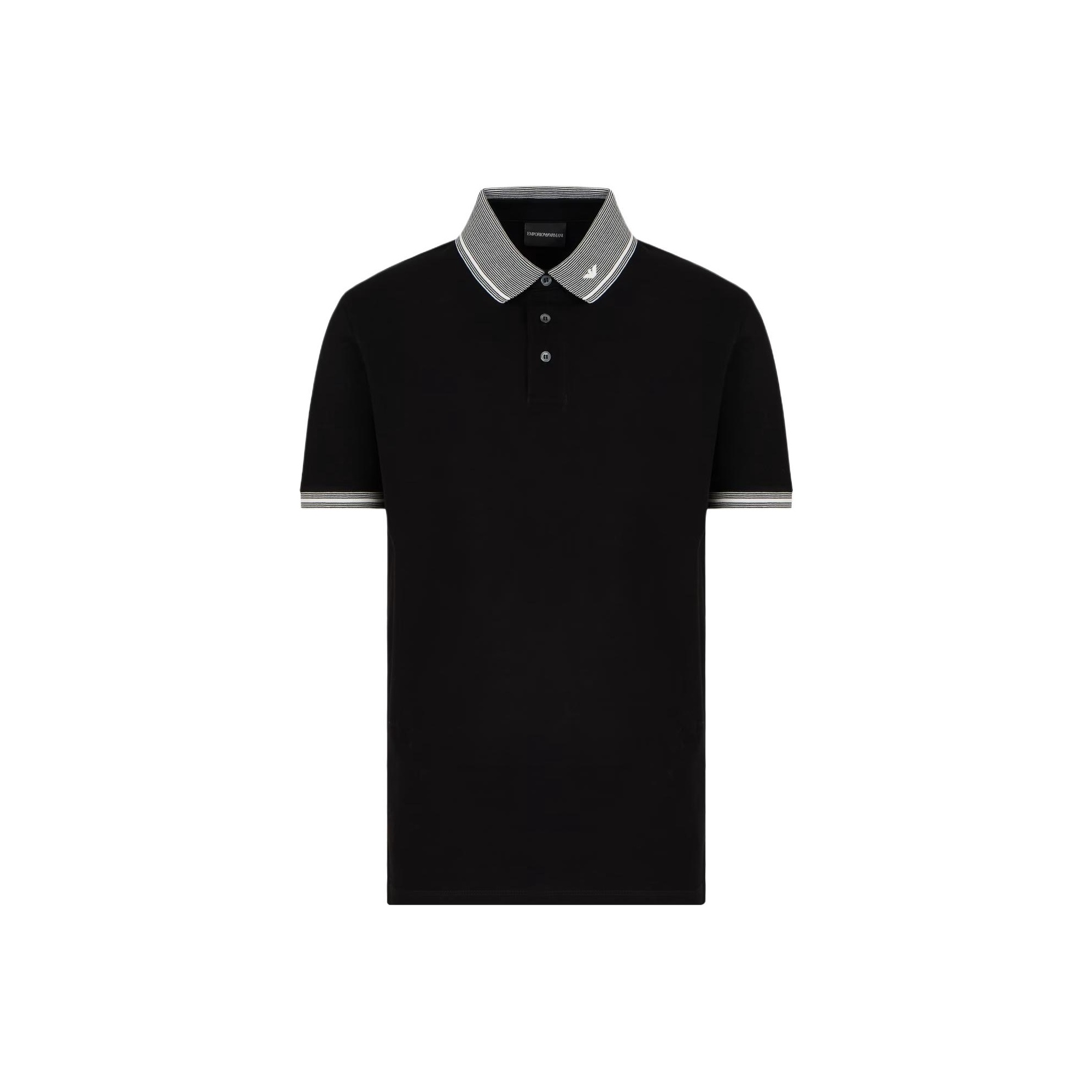 Пике-поло с рельефным воротником EMPORIO ARMANI, черный
Пике-поло с рельефным воротником EMPORIO ARMANI, черный