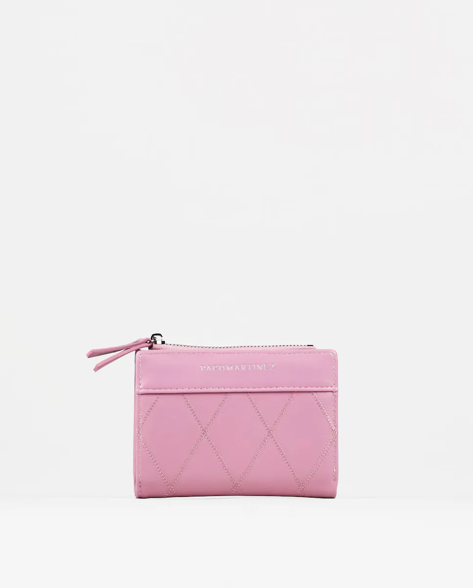 Средний женский кошелек с нежно-розовой текстурой PACOMARTINEZ, розовый 
Средний женский кошелек с нежно-розовой текстурой PACOMARTINEZ, розовый