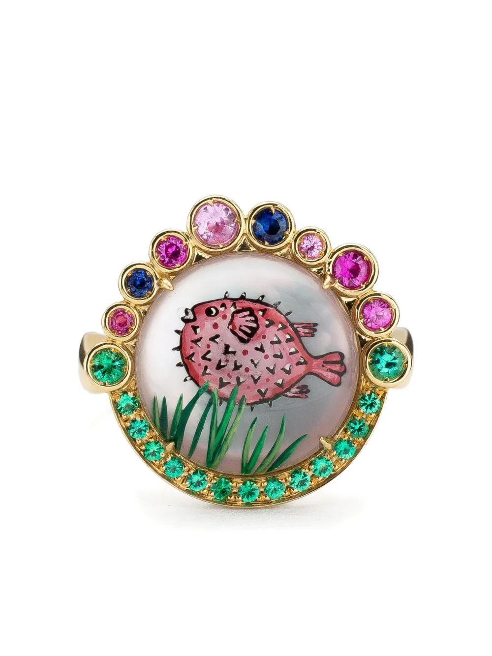 Кольцо «Рыба фугу» из 18-каратного желтого золота Francesca Villa, золотой
Кольцо «Рыба фугу» из 18-каратного желтого золота Francesca Villa, золотой