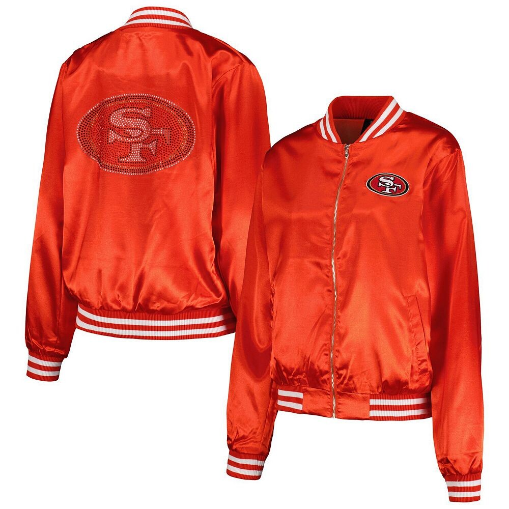 Женская университетская куртка Cuce Scarlet San Francisco 49ers со стразами и молнией во всю длину, красный
Женская университетская куртка Cuce Scarlet San Francisco 49ers со стразами и молнией во всю длину, красный