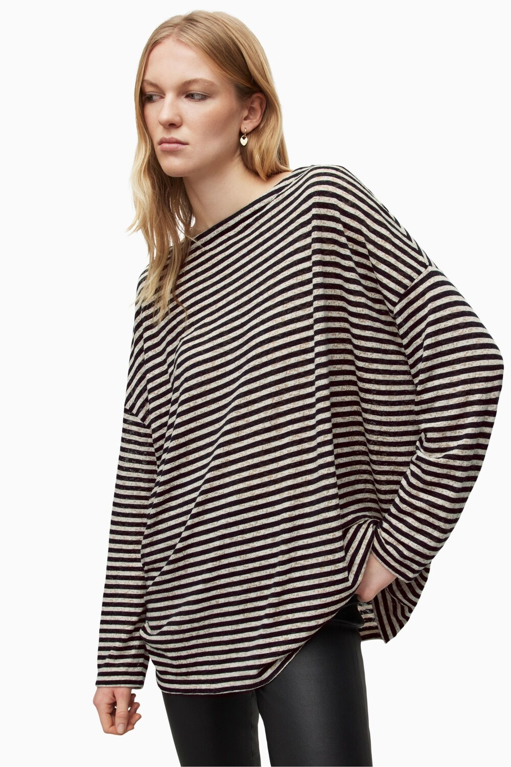 AllSaints Rita черная полосатая футболка All Saints, черный
AllSaints Rita черная полосатая футболка All Saints, черный