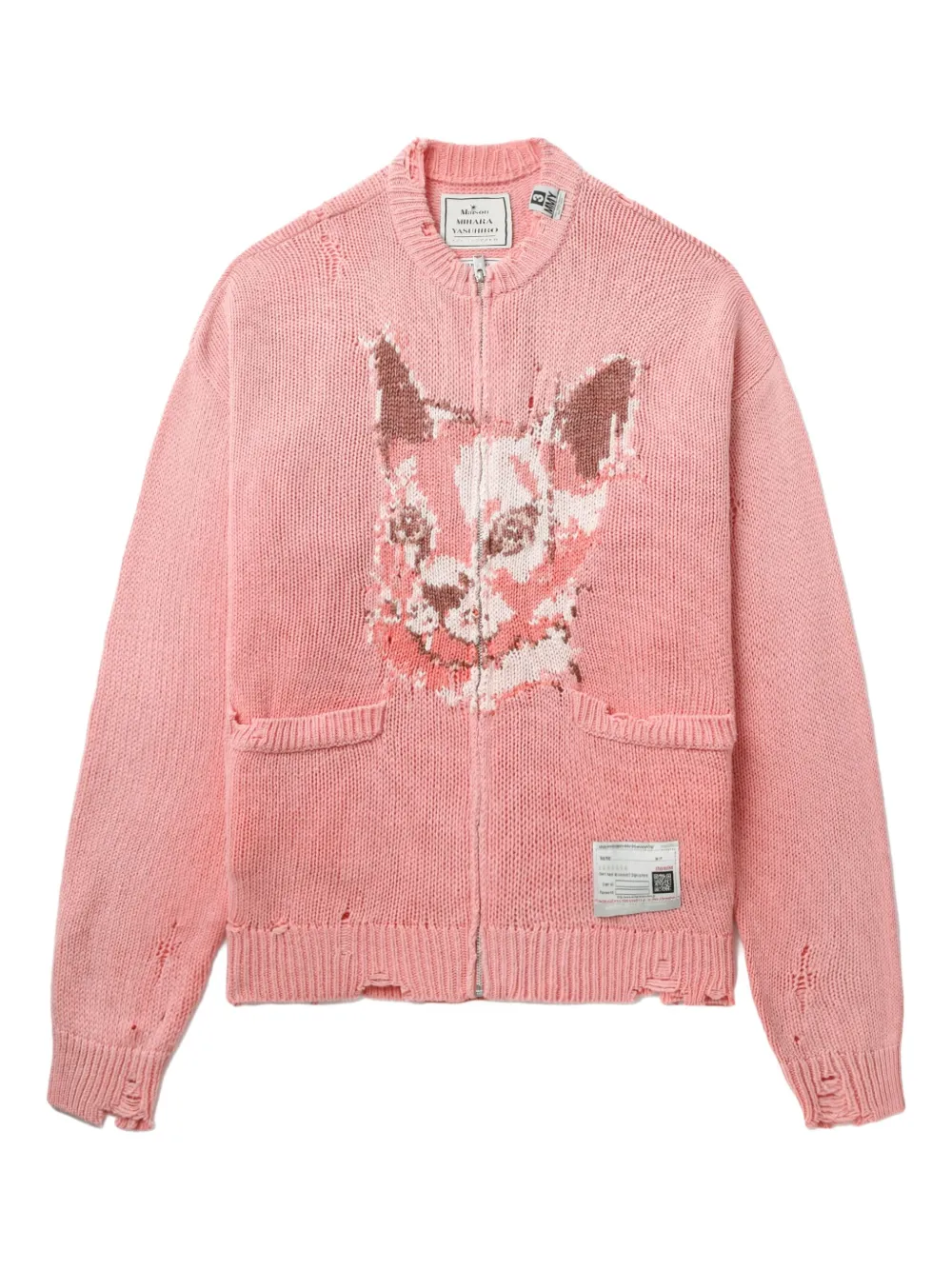Кардиган с эффектом потертости Maison Mihara Yasuhiro, розовый
Кардиган с эффектом потертости Maison Mihara Yasuhiro, розовый