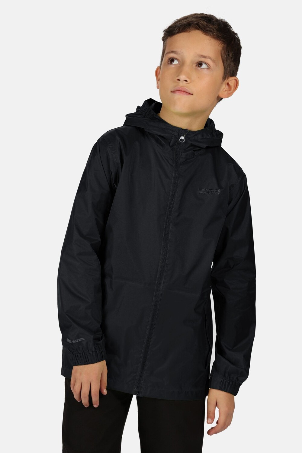 Водонепроницаемая и дышащая детская куртка Regatta, черный 
Водонепроницаемая и дышащая детская куртка Regatta, черный
