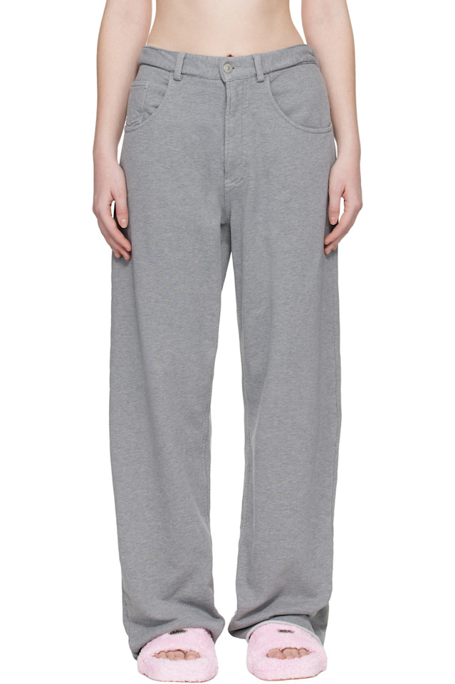 Mm6 Maison Margiela Серые хлопчатобумажные брюки с широкими штанинами
Mm6 Maison Margiela Серые хлопчатобумажные брюки с широкими штанинами