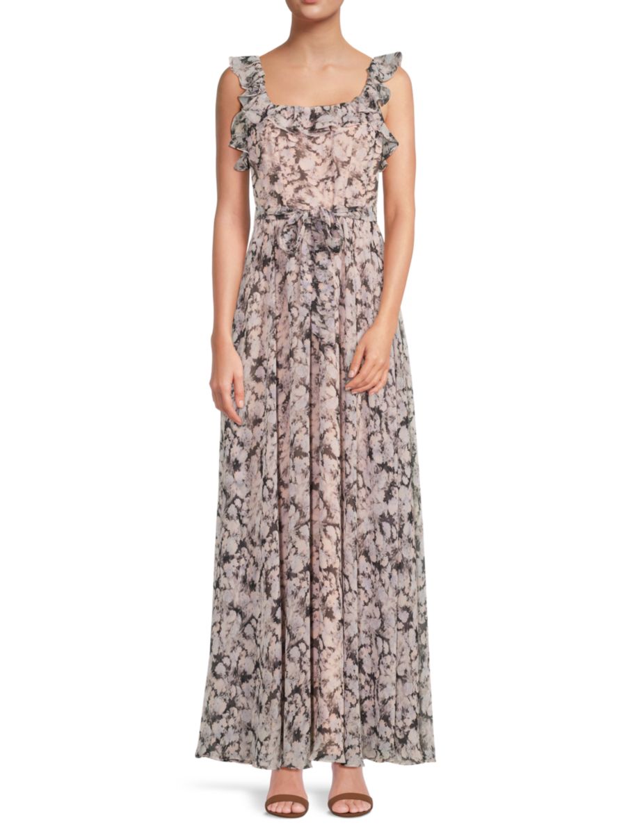 Платье макси с цветочными оборками Mikael Aghal, розовый
Платье макси с цветочными оборками Mikael Aghal, розовый