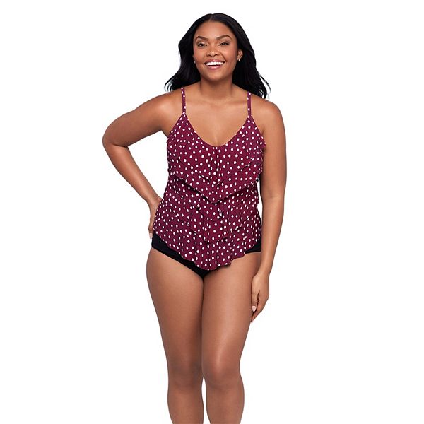 Женский топ-танкини с рюшами Trimshaper
Женский топ-танкини с рюшами Trimshaper