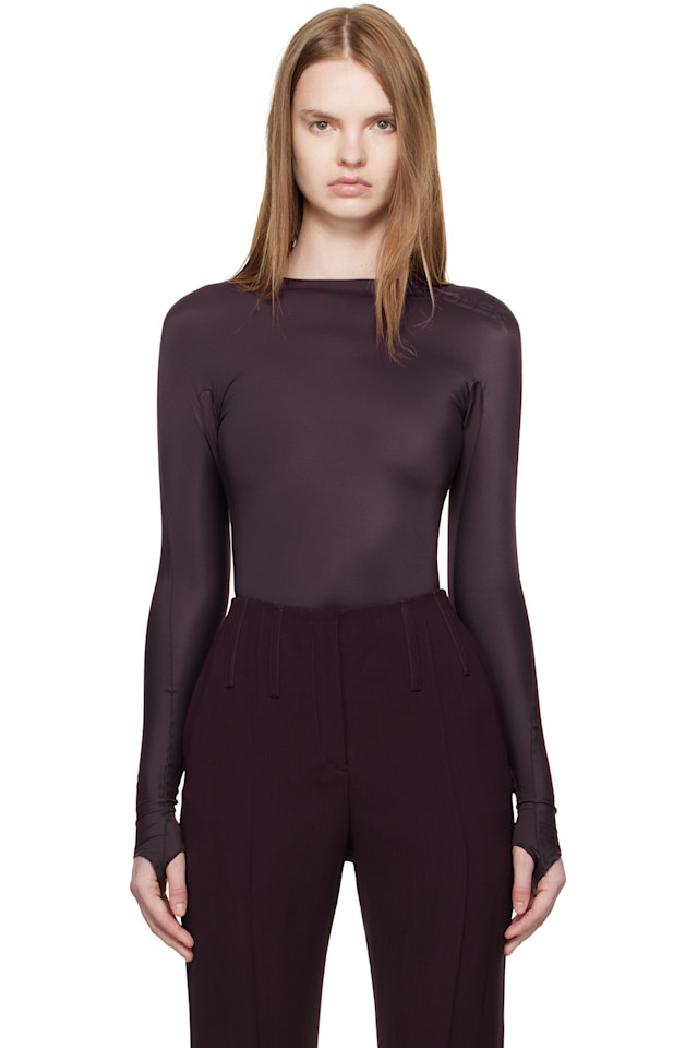 Боди с логотипом на плече Mugler, Burgundy
Боди с логотипом на плече Mugler, Burgundy