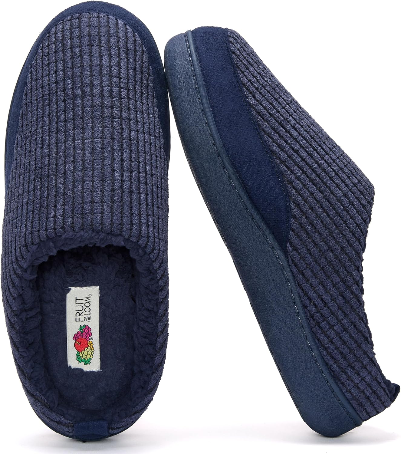 Мужские тапочки Fruit of the Loom Waffle с ворсом и подошвой из пены с эффектом памяти - для дома и улицы, машинная стирка, темно-синий
Мужские тапочки Fruit of the Loom Waffle с ворсом и подошвой из пены с эффектом памяти - для дома и улицы, машинная стирка, темно-синий