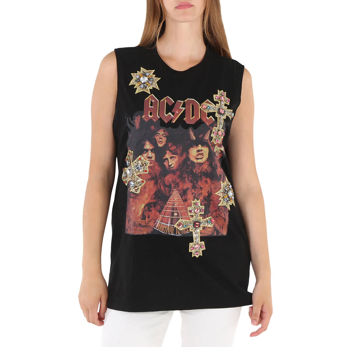 Женская футболка ACDC с принтом Tiger in the Rain без рукавов, черный
Женская футболка ACDC с принтом Tiger in the Rain без рукавов, черный