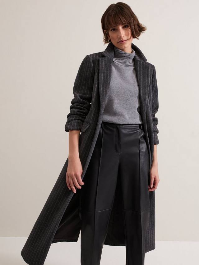 Длинное шерстяное пальто в тонкую полоску от лидии Phase Eight, серый
Длинное шерстяное пальто в тонкую полоску от лидии Phase Eight, серый