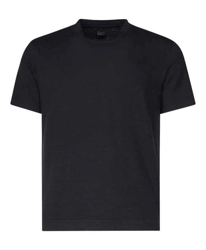 Черная льняная футболка и рубашка поло Fedeli, черный
Черная льняная футболка и рубашка поло Fedeli, черный