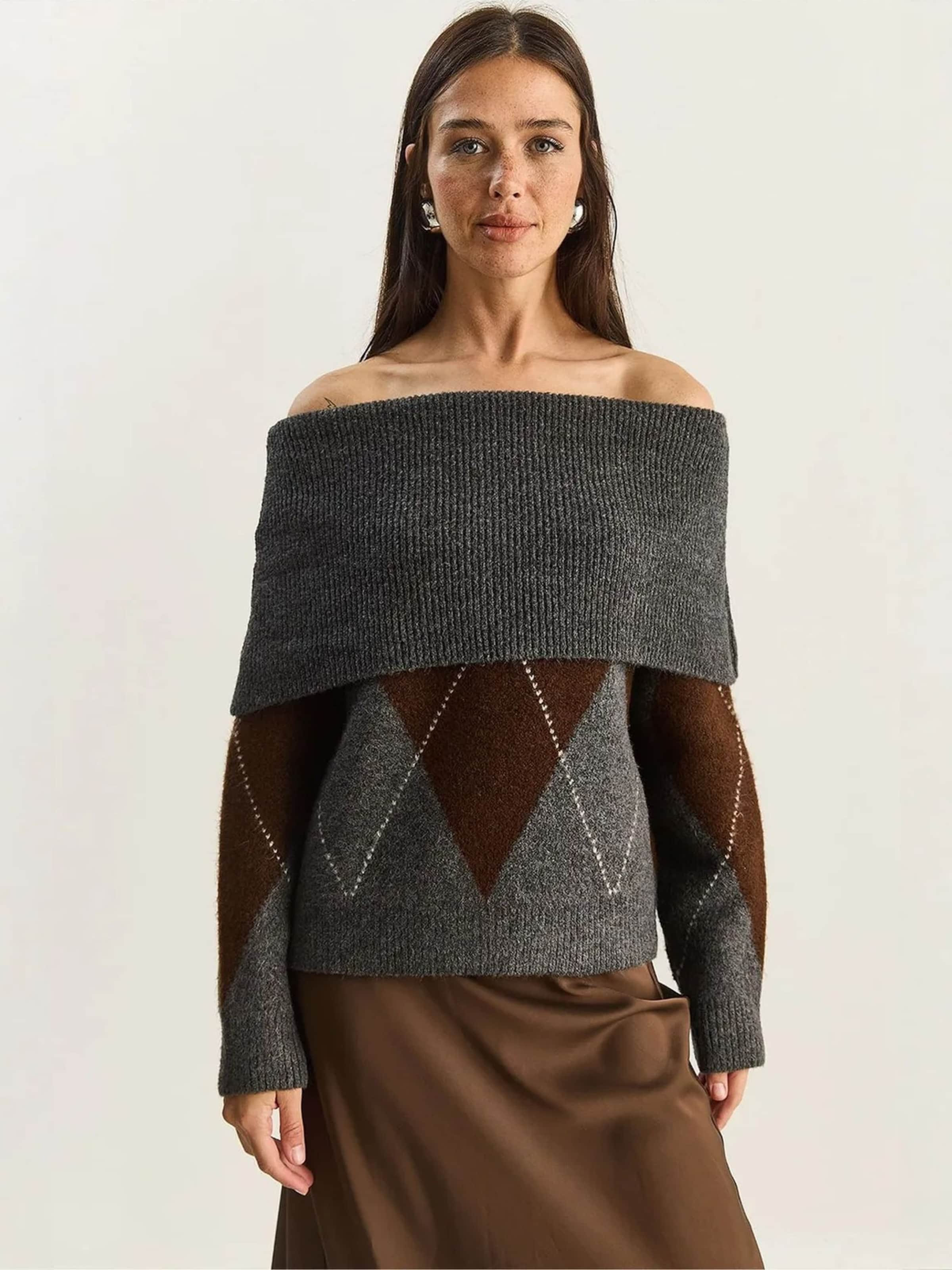 Bianco Lucci Свитер в цвете антрацит
Bianco Lucci Свитер в цвете антрацит