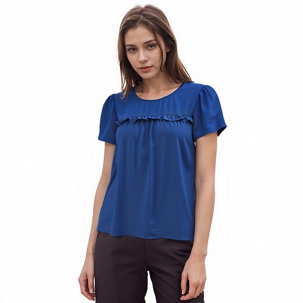 Блузка-бэбидолл с рюшами спереди Pleione, Bright Blue
Блузка-бэбидолл с рюшами спереди Pleione, Bright Blue